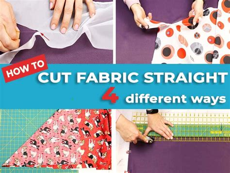 metal fabric cutting guide|how to cut fabric straight.